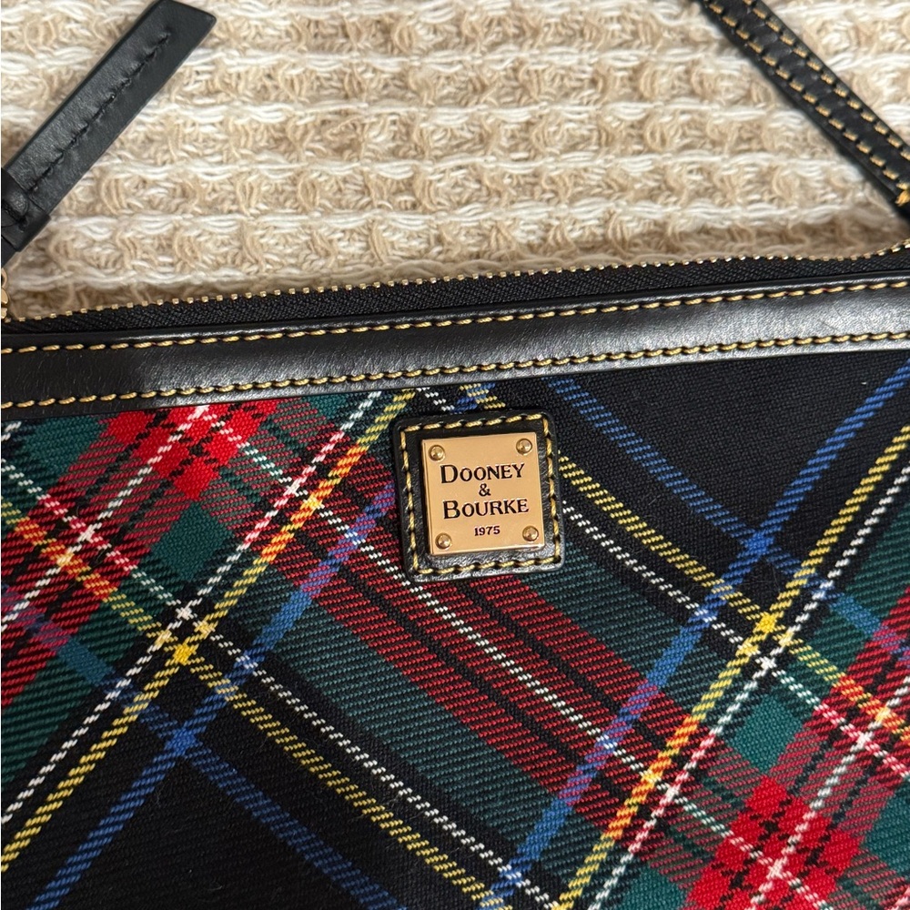 Dooney & Bourke Tartan Clutch - Red, Green, Blue - Picture 2 of 5